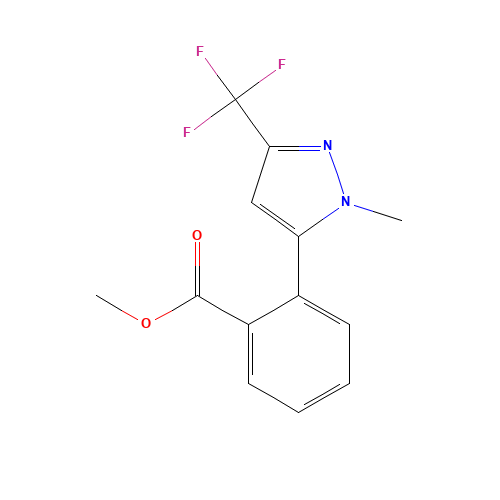 methyl 2-[2-methyl-5-(trifluoromethyl)pyrazol-3-yl]benzoate (CAS: 898289-62-8) - Related Chemical Product