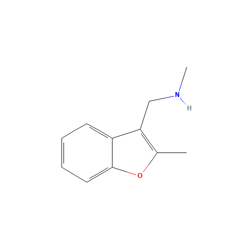N-methyl-1-(2-methyl-1-benzofuran-3-yl)methanamine (CAS: 709651-54-7) - Chemical Structure and Molecular Formula 