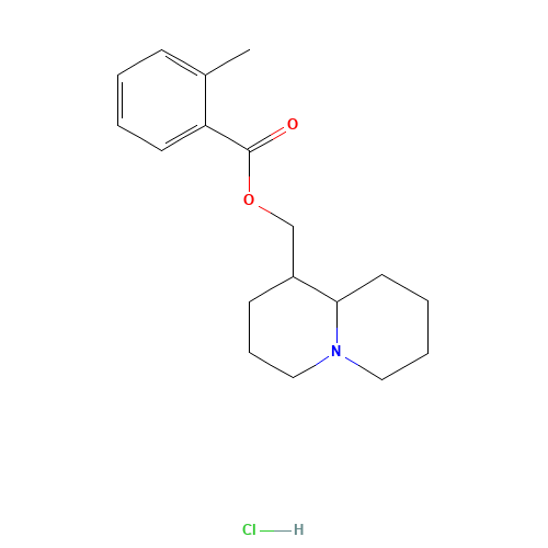 2,3,4,6,7,8,9,9a-octahydro-1H-quinolizin-1-ylmethyl 2-methylbenzoate;hydrochloride (CAS: 70782-18-2) - Related Chemical Product
