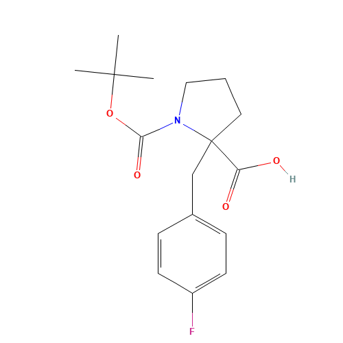 2-[(4-fluorophenyl)methyl]-1-[(2-methylpropan-2-yl)oxycarbonyl]pyrrolidine-2-carboxylic acid (CAS: 351002-78-3) - Related Chemical Product
