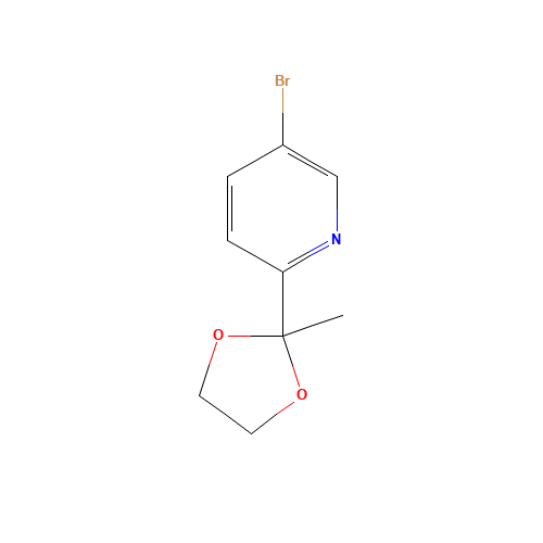 5-bromo-2-(2-methyl-1,3-dioxolan-2-yl)pyridine (CAS: 214701-33-4) - Related Chemical Product