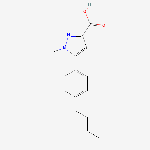 5-(4-butylphenyl)-1-methylpyrazole-3-carboxylic acid (CAS: 852815-60-2) - Related Chemical Product