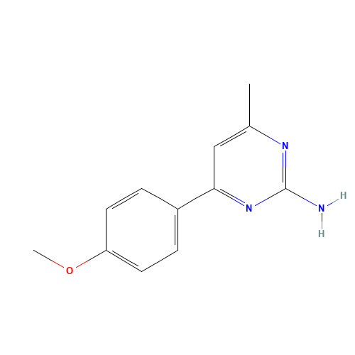 4-(4-methoxyphenyl)-6-methylpyrimidin-2-amine (CAS: 61541-75-1) - Chemical Structure and Molecular Formula 