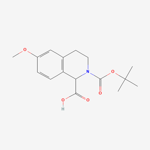 6-methoxy-2-[(2-methylpropan-2-yl)oxycarbonyl]-3,4-dihydro-1H-isoquinoline-1-carboxylic acid (CAS: 499139-27-4) - Related Chemical Product