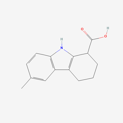 6-methyl-2,3,4,9-tetrahydro-1H-carbazole-1-carboxylic acid (CAS: 49844-27-1) - Chemical Structure and Molecular Formula 