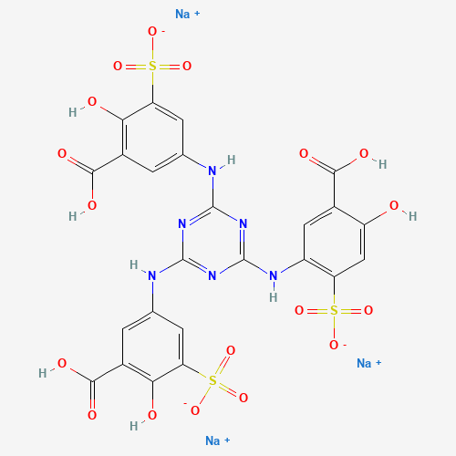 trisodium;3-[[4,6-bis(3-carboxy-2-hydroxy-5-sulfonatoanilino)-1,3,5-triazin-2-yl]amino]-5-carboxy-4-hydroxybenzenesulfonate (CAS: 79135-90-3) - Related Chemical Product