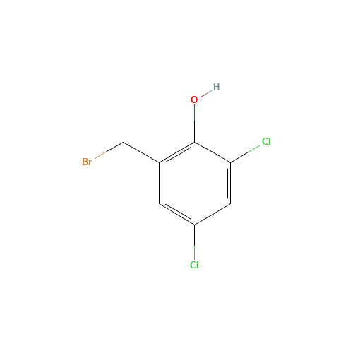 2-(bromomethyl)-4,6-dichlorophenol (CAS: 1006-54-8) - Chemical Structure and Molecular Formula 