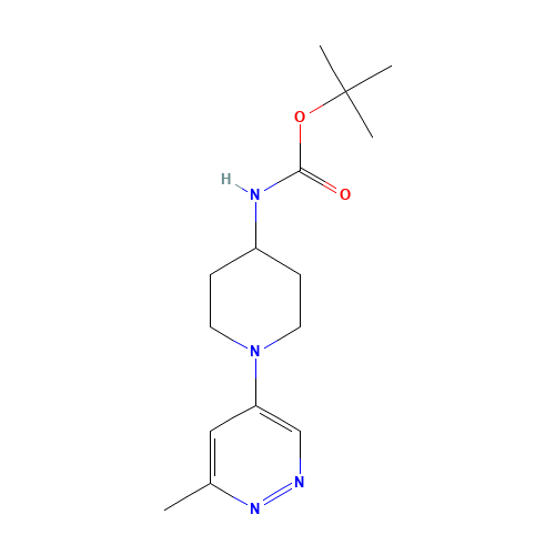 tert-butyl N-[1-(6-methylpyridazin-4-yl)piperidin-4-yl]carbamate (CAS: 1329672-95-8) - Chemical Structure and Molecular Formula 
