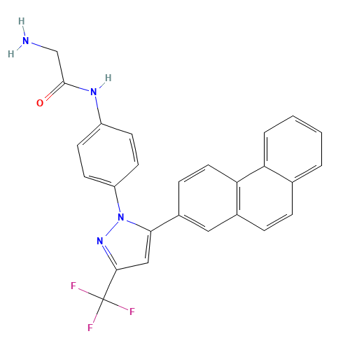 2-amino-N-[4-[5-phenanthren-2-yl-3-(trifluoromethyl)pyrazol-1-yl]phenyl]acetamide (CAS: 742112-33-0) - Related Chemical Product