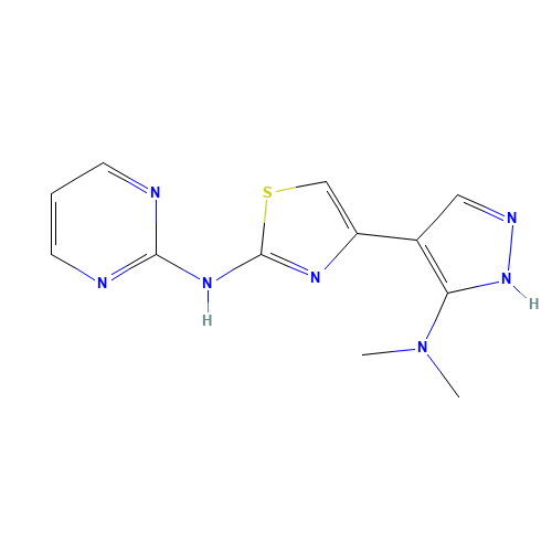 4-[5-(dimethylamino)-1H-pyrazol-4-yl]-N-pyrimidin-2-yl-1,3-thiazol-2-amine (CAS: 1235313-35-5) - Related Chemical Product