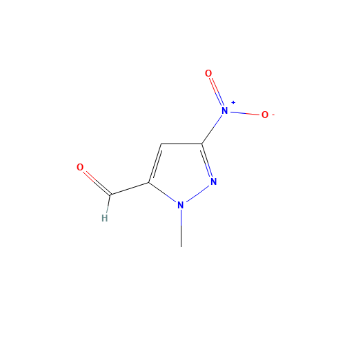 2-methyl-5-nitropyrazole-3-carbaldehyde (CAS: 1215121-75-7) - Chemical Structure and Molecular Formula 