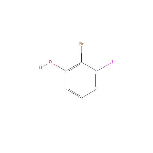 2-bromo-3-iodophenol (CAS: 863870-88-6) - Chemical Structure and Molecular Formula 