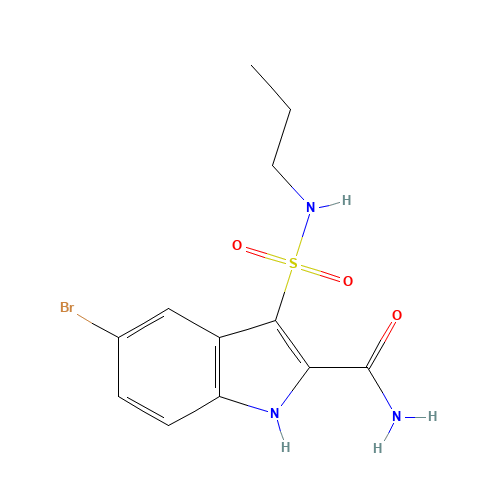 5-bromo-3-(propylsulfamoyl)-1H-indole-2-carboxamide (CAS: 918494-78-7) - Related Chemical Product