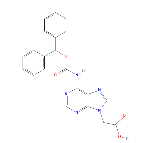 2-[6-(benzhydryloxycarbonylamino)purin-9-yl]acetic acid (CAS: 186046-80-0) - Related Chemical Product
