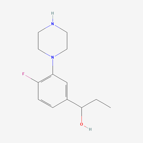 1-(4-fluoro-3-piperazin-1-ylphenyl)propan-1-ol (CAS: 868245-22-1) - Related Chemical Product