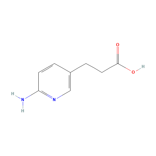 3-(6-aminopyridin-3-yl)propanoic acid (CAS: 446263-96-3) - Chemical Structure and Molecular Formula 