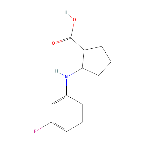 2-(3-fluoroanilino)cyclopentane-1-carboxylic acid (CAS: 1416585-13-1) - Related Chemical Product