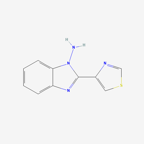 2-(1,3-thiazol-4-yl)benzimidazol-1-amine (CAS: 49628-53-7) - Chemical Structure and Molecular Formula 
