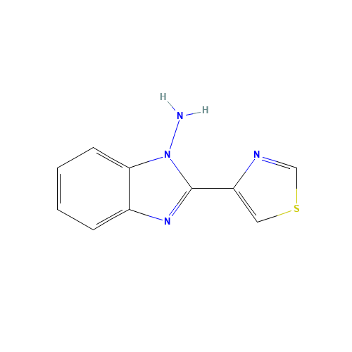 2-(1,3-thiazol-4-yl)benzimidazol-1-amine (CAS: 49628-53-7) - Chemical Structure and Molecular Formula 