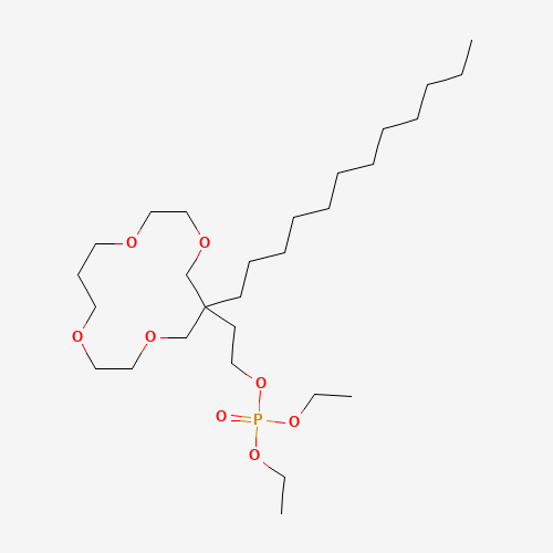 2-(6-dodecyl-1,4,8,11-tetraoxacyclotetradec-6-yl)ethyl diethyl phosphate (CAS: 106868-29-5) - Related Chemical Product