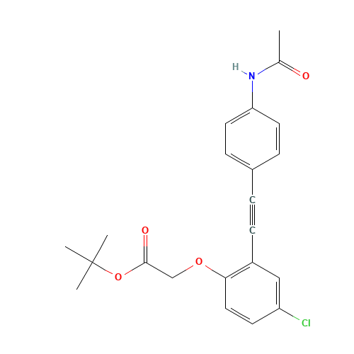 tert-butyl 2-[2-[2-(4-acetamidophenyl)ethynyl]-4-chlorophenoxy]acetate (CAS: 1240288-69-0) - Related Chemical Product
