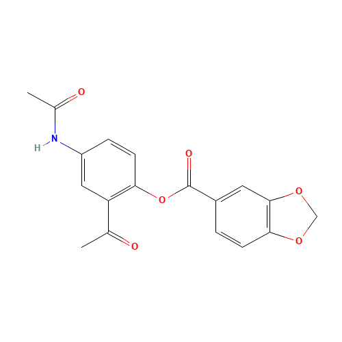 (4-acetamido-2-acetylphenyl) 1,3-benzodioxole-5-carboxylate (CAS: 1187016-32-5) - Related Chemical Product
