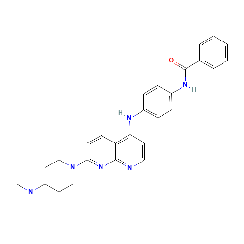 N-[4-[[7-[4-(dimethylamino)piperidin-1-yl]-1,8-naphthyridin-4-yl]amino]phenyl]benzamide (CAS: 1203509-93-6) - Related Chemical Product