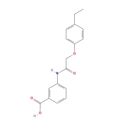 3-[[2-(4-ethylphenoxy)acetyl]amino]benzoic acid (CAS: 649773-69-3) - Related Chemical Product
