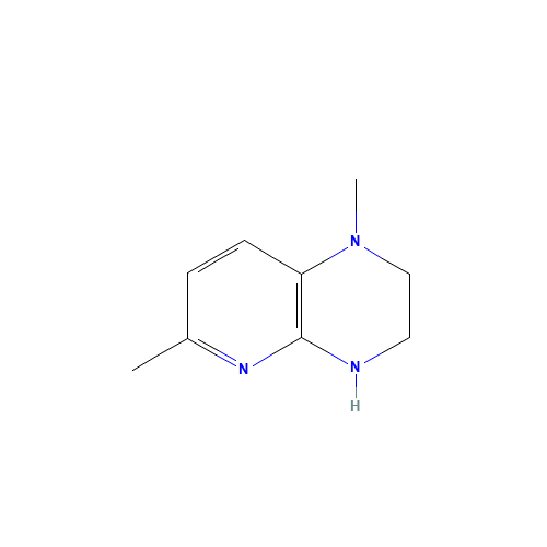 1,6-dimethyl-3,4-dihydro-2H-pyrido[2,3-b]pyrazine (CAS: 689259-32-3) - Chemical Structure and Molecular Formula 