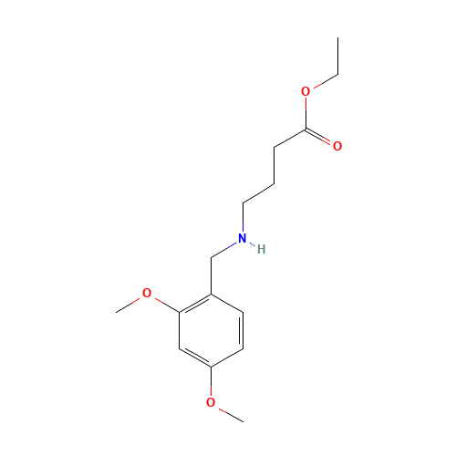 ethyl 4-[(2,4-dimethoxyphenyl)methylamino]butanoate (CAS: 1356353-65-5) - Chemical Structure and Molecular Formula 