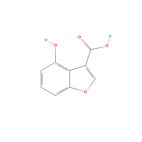 4-hydroxy-1-benzofuran-3-carboxylic acid (CAS: 112678-09-8) - Chemical Structure and Molecular Formula 