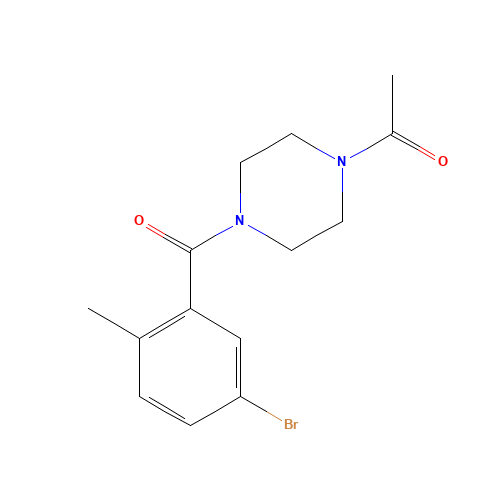 1-[4-(5-bromo-2-methylbenzoyl)piperazin-1-yl]ethanone (CAS: 1431542-16-3) - Related Chemical Product