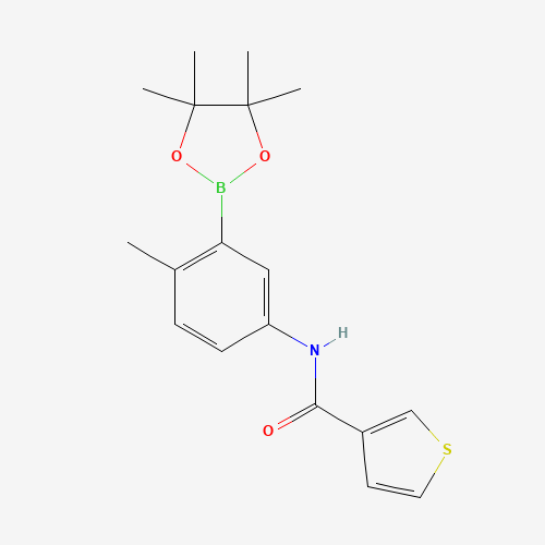 N-[4-methyl-3-(4,4,5,5-tetramethyl-1,3,2-dioxaborolan-2-yl)phenyl]thiophene-3-carboxamide (CAS: 623907-56-2) - Related Chemical Product