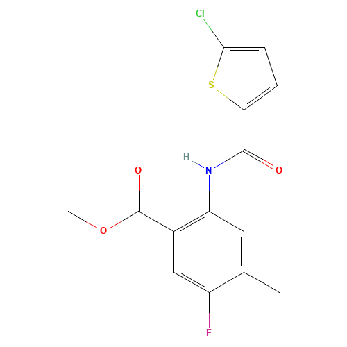 methyl 2-[(5-chlorothiophene-2-carbonyl)amino]-5-fluoro-4-methylbenzoate (CAS: 929214-83-5) - Related Chemical Product