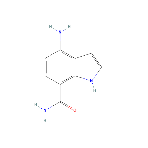 4-amino-1H-indole-7-carboxamide (CAS: 1380494-42-7) - Chemical Structure and Molecular Formula 