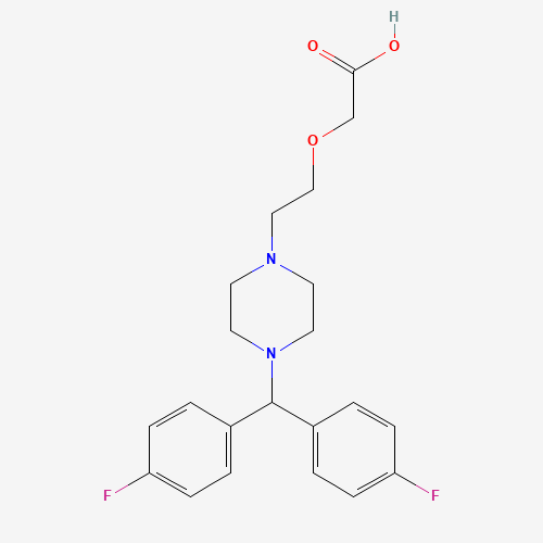 2-[2-[4-[bis(4-fluorophenyl)methyl]piperazin-1-yl]ethoxy]acetic acid (CAS: 150756-35-7) - Related Chemical Product