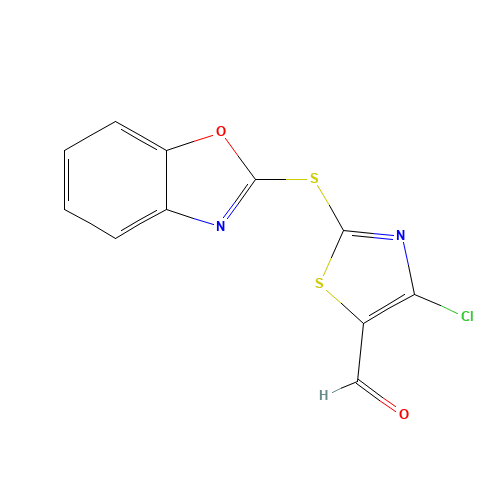 2-(1,3-benzoxazol-2-ylsulfanyl)-4-chloro-1,3-thiazole-5-carbaldehyde (CAS: 914348-74-6) - Related Chemical Product