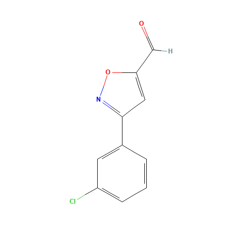3-(3-chlorophenyl)-1,2-oxazole-5-carbaldehyde (CAS: 869496-60-6) - Chemical Structure and Molecular Formula 