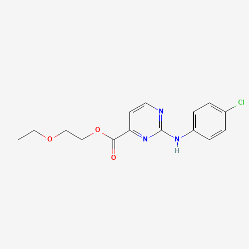 2-ethoxyethyl 2-(4-chloroanilino)pyrimidine-4-carboxylate (CAS: 1428558-35-3) - Chemical Structure and Molecular Formula 