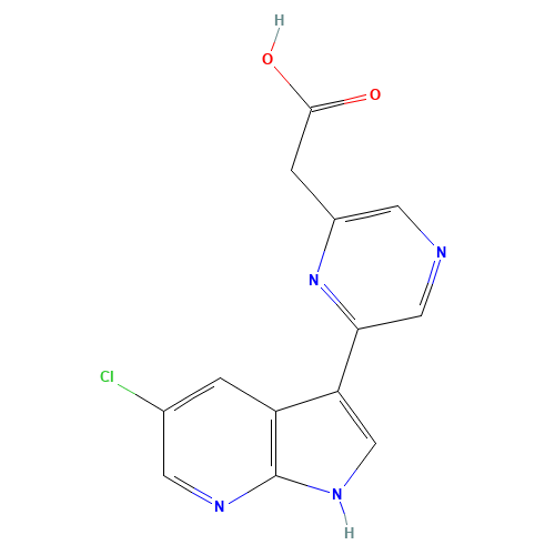 2-[6-(5-chloro-1H-pyrrolo[2,3-b]pyridin-3-yl)pyrazin-2-yl]acetic acid (CAS: 1346172-94-8) - Related Chemical Product