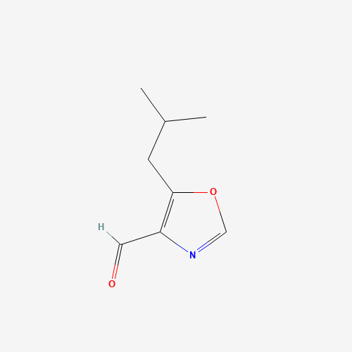 5-(2-methylpropyl)-1,3-oxazole-4-carbaldehyde (CAS: 1236366-19-0) - Chemical Structure and Molecular Formula 