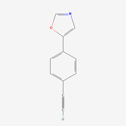 5-(4-ethynylphenyl)-1,3-oxazole (CAS: 501944-63-4) - Chemical Structure and Molecular Formula 