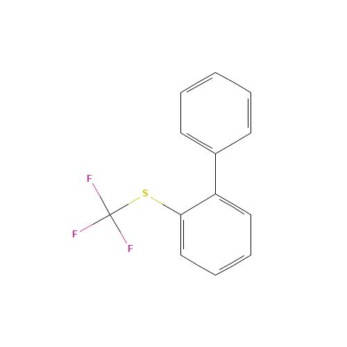 1-phenyl-2-(trifluoromethylsulfanyl)benzene (CAS: 129922-51-6) - Chemical Structure and Molecular Formula 