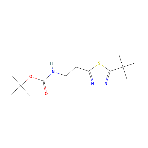tert-butyl N-[2-(5-tert-butyl-1,3,4-thiadiazol-2-yl)ethyl]carbamate (CAS: 1244059-29-7) - Related Chemical Product