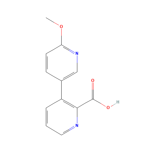 3-(6-methoxypyridin-3-yl)pyridine-2-carboxylic acid (CAS: 1223714-16-6) - Chemical Structure and Molecular Formula 