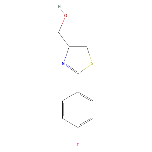 [2-(4-fluorophenyl)-1,3-thiazol-4-yl]methanol (CAS: 885280-13-7) - Chemical Structure and Molecular Formula 