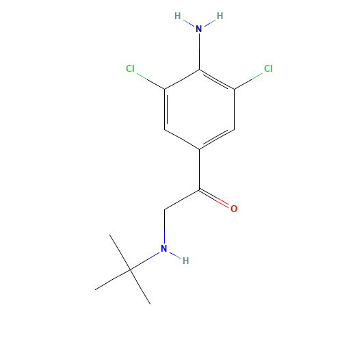 1-(4-amino-3,5-dichlorophenyl)-2-(tert-butylamino)ethanone (CAS: 69708-36-7) - Related Chemical Product