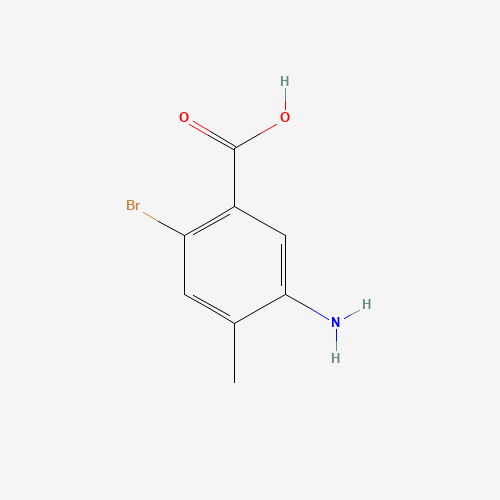5-amino-2-bromo-4-methylbenzoic acid (CAS: 745048-63-9) - Chemical Structure and Molecular Formula 