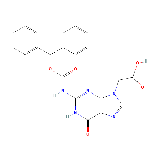 2-[2-(benzhydryloxycarbonylamino)-6-oxo-3H-purin-9-yl]acetic acid (CAS: 169287-79-0) - Related Chemical Product