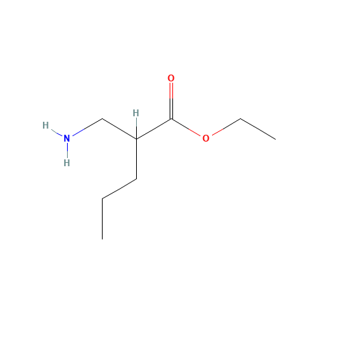 ethyl 2-(aminomethyl)pentanoate (CAS: 90227-45-5) - Chemical Structure and Molecular Formula 